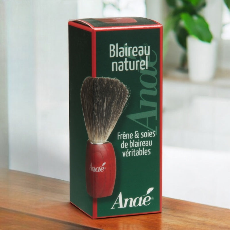 Blaireau en frêne teinté et blaireau véritable - Anaé