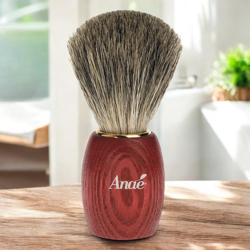 Blaireau en frêne teinté et blaireau véritable - Anaé