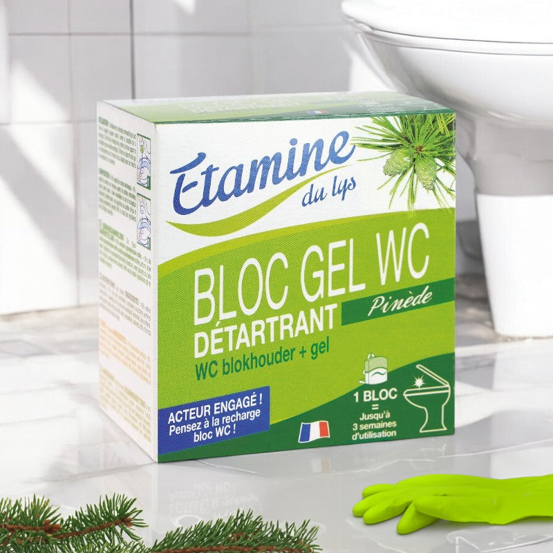 Bloc gel WC détartrant écologique pin & eucalyptus - 50ml - Etamine du Lys