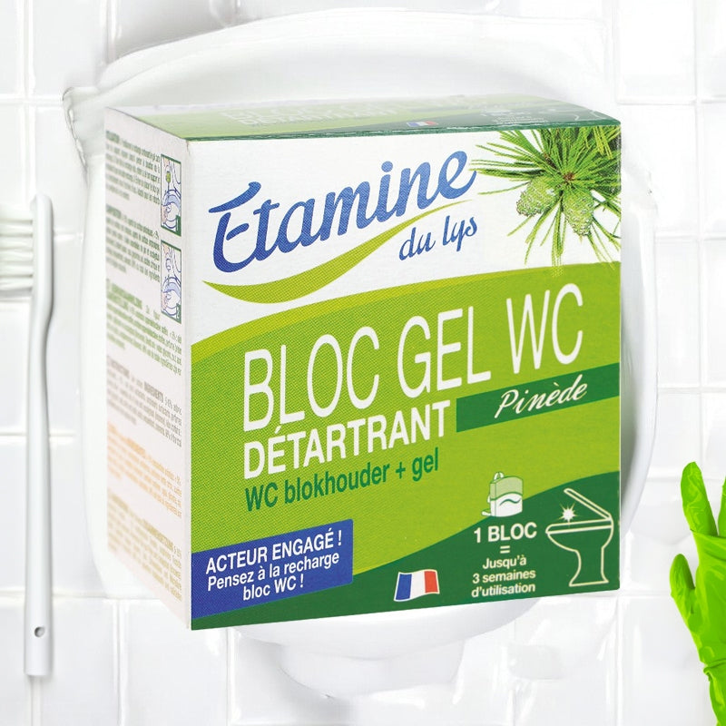 Bloc gel WC détartrant écologique pin & eucalyptus - 50ml - Etamine du Lys