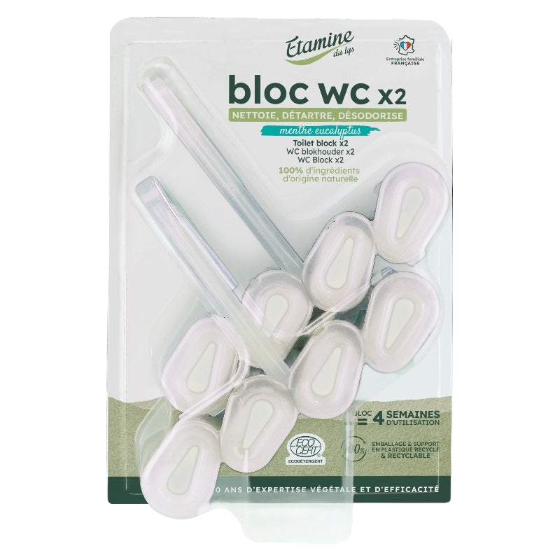Bloc wc écologique menthe & eucalyptus - 2 pièces - Etamine du Lys