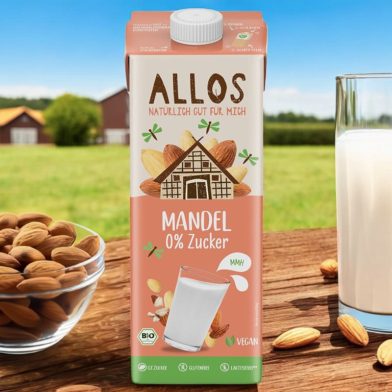 Bio-Mandelgetränk ohne Zucker – 1 l – Allos