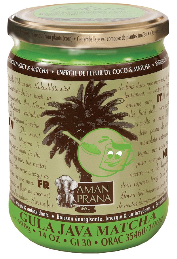 Bio-Matcha- und Kokosnusszucker-Energiegetränk – 400 g – Aman Prana