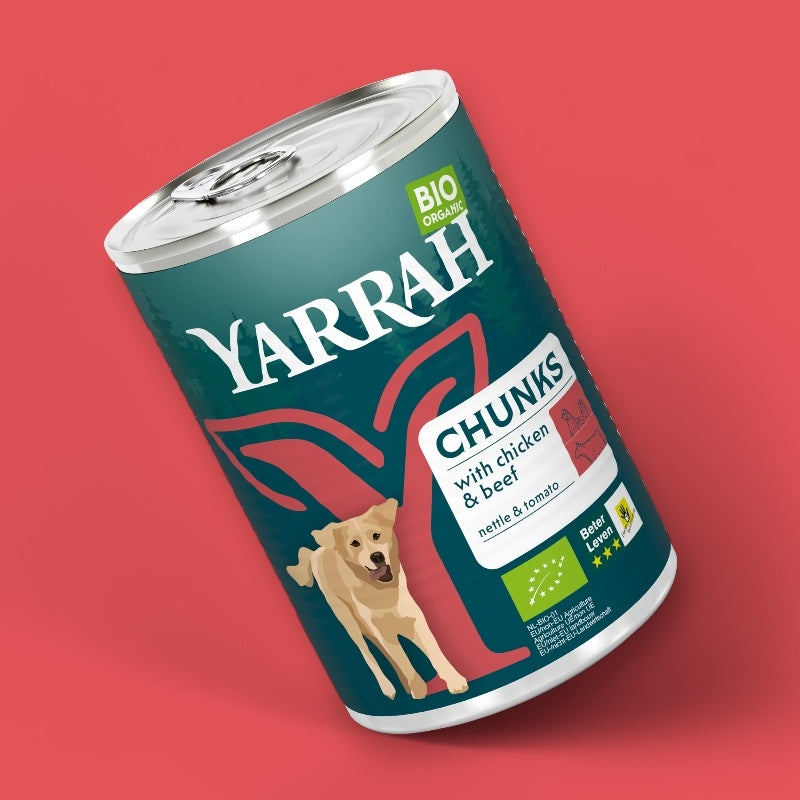 Bouchées bœuf pour chien avec ortie & tomate BIO - 405g