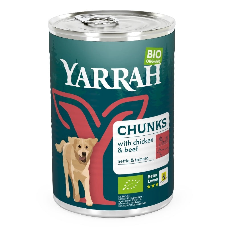 Bouchées bœuf pour chien avec ortie & tomate BIO - 405g