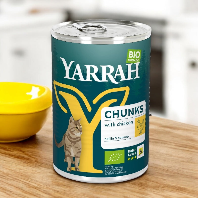 Bouchées poulet en sauce pour chat BIO - 405g - Yarrah