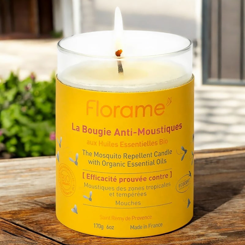 Bougie anti moustiques BIO huiles essentielles - 170g - Florame