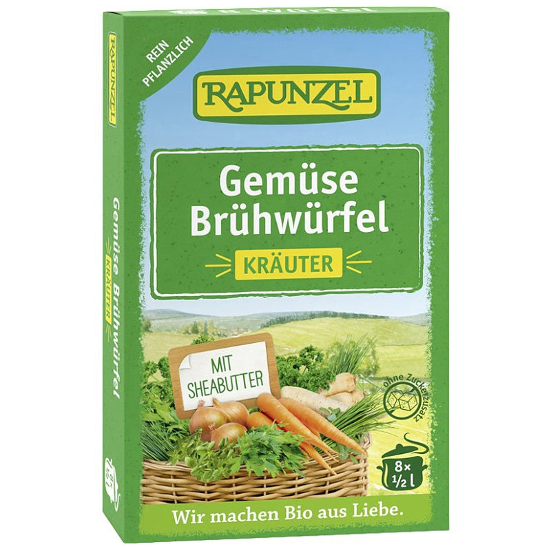Bouillon de légumes aux herbes avec levure BIO - 8 cubes - Rapunzel