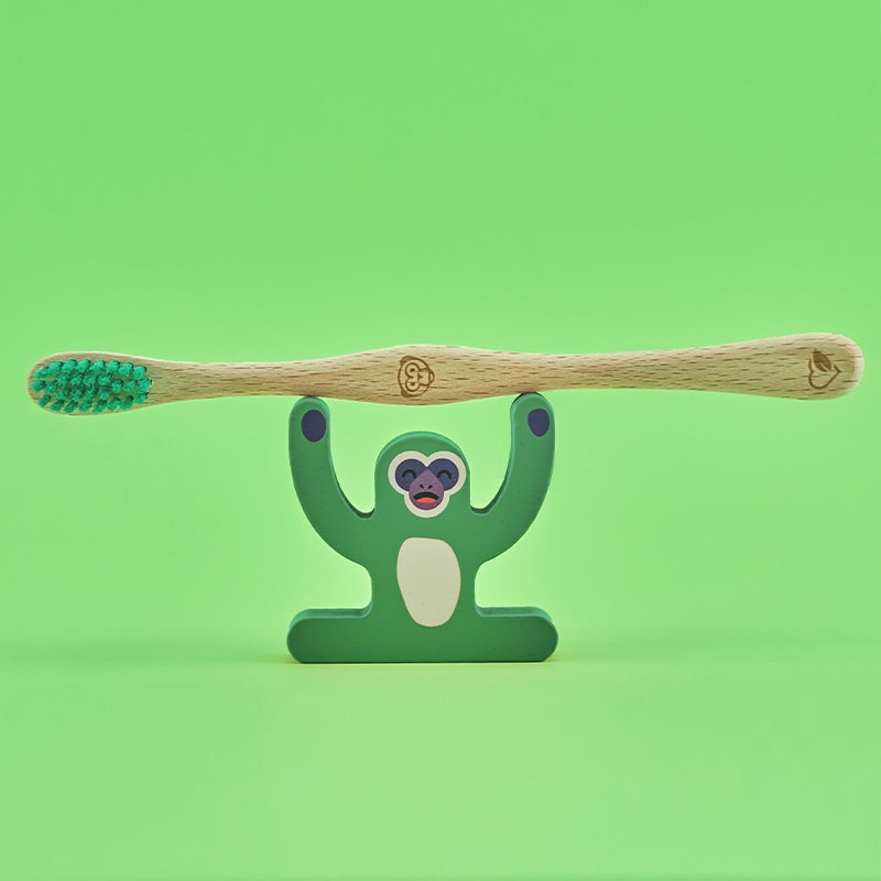 Kinderzahnbürste aus Holz „Affe“ Soft - Liebwerk