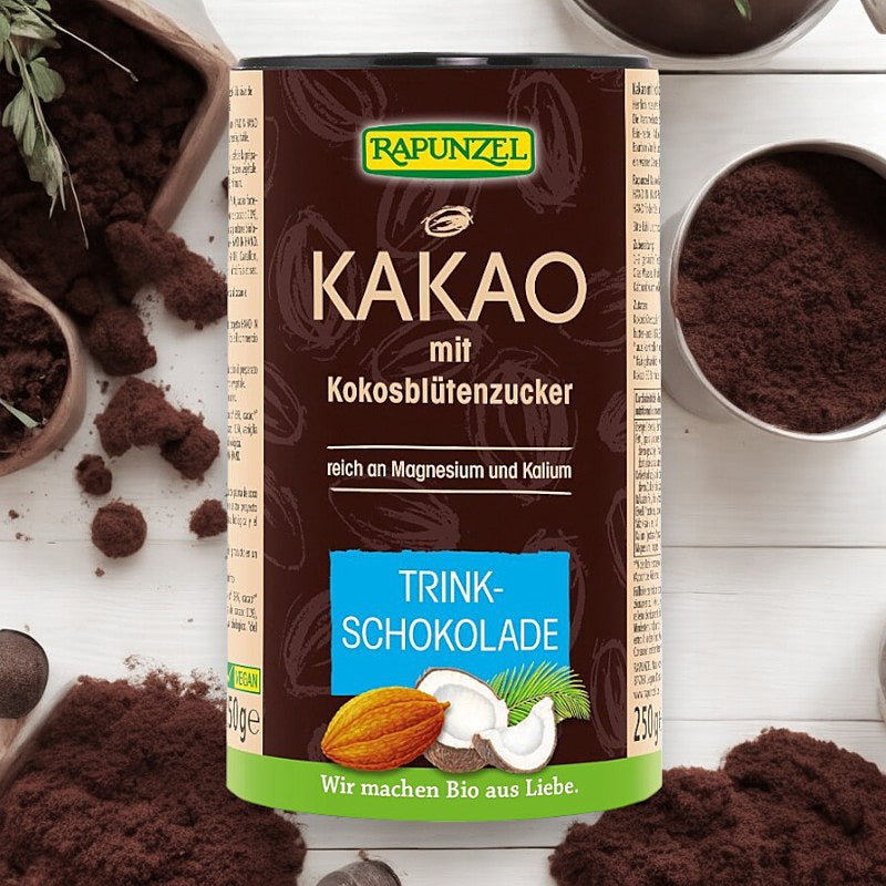 Bio-Kakao mit Kokosblütenzucker – 250 g – Rapunzel
