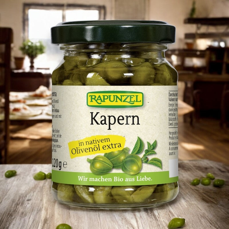 Bio-Kapern in Olivenöl - 120 g - Rapunzel