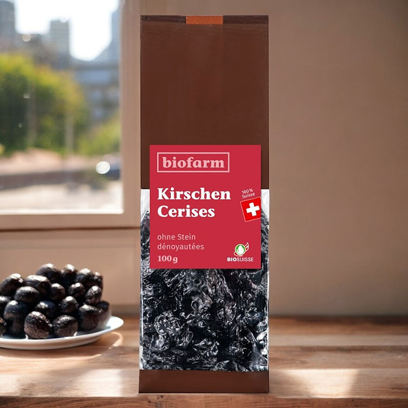 Bio-Kirschen (entsteint) aus der Schweiz – 100 g – Biofarm