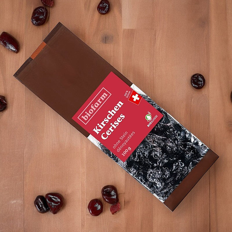 Bio-Kirschen (entsteint) aus der Schweiz – 100 g – Biofarm