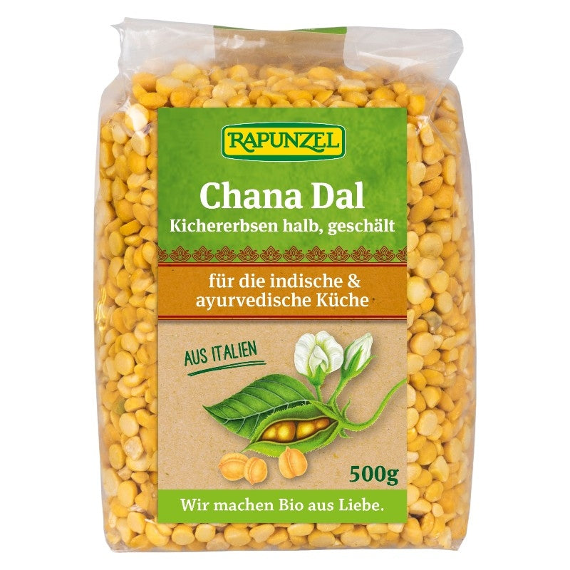 Chana Dal demi-pois chiches pelés BIO - 500g - Rapunzel