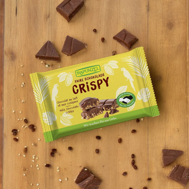 Milchschokolade &amp; Bio-Crispies – 100g – Rapunzel