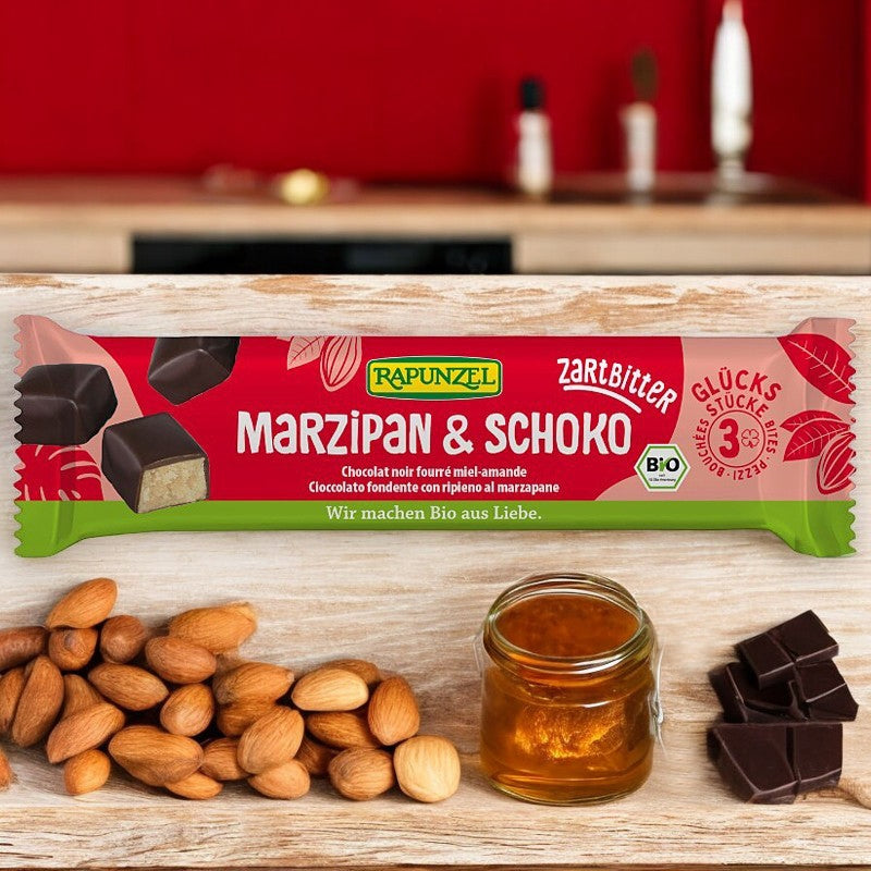 Chocolat noir au miel & amande BIO - 3 pièces - Rapunzel