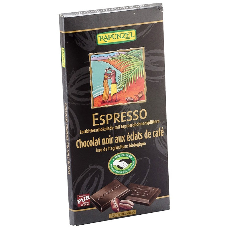 Dunkle Schokolade mit Bio-Espressonibs – 80 g – Rapunzel