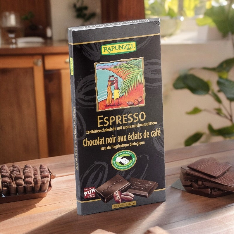 Dunkle Schokolade mit Bio-Espressonibs – 80 g – Rapunzel
