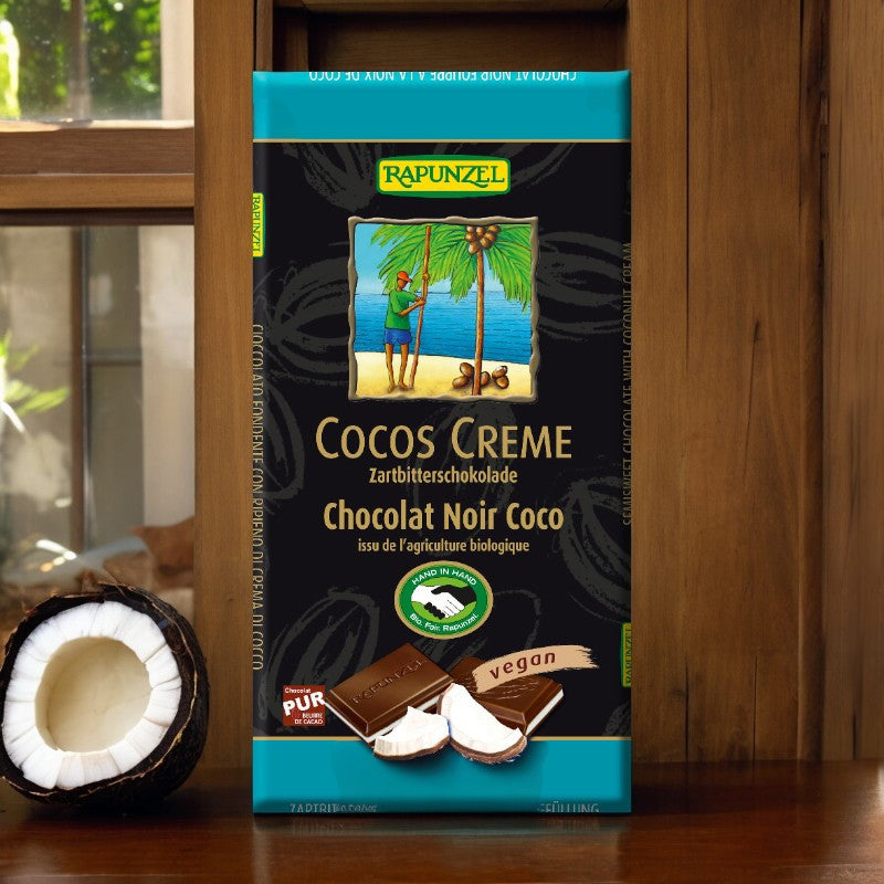 Bio-Zartbitterschokolade mit Kokosnuss - 100 g - Rapunzel