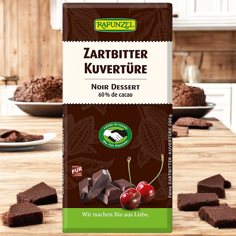 Bio-Zartbitterschokoladendessert – 200 g – Rapunzel
