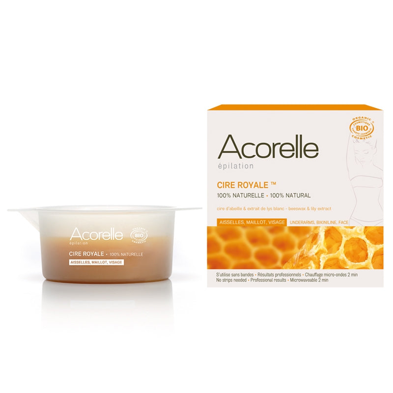 Bio-Royal-Wax zur Haarentfernung an Achseln, Bikinizone und Gesicht – 100 g – Acorelle