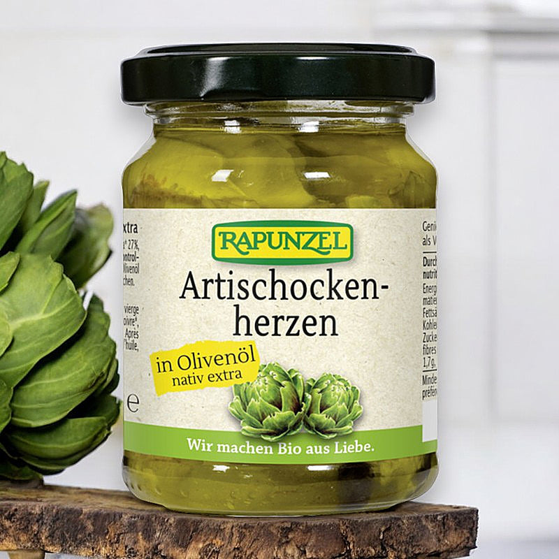 Coeurs d'artichauts à l'huile d'olive BIO - 120g - Rapunzel