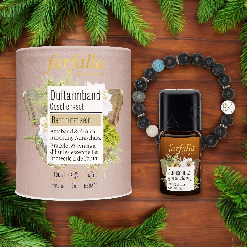 Farfalla Aura Schutz Duftarmband Geschenkset