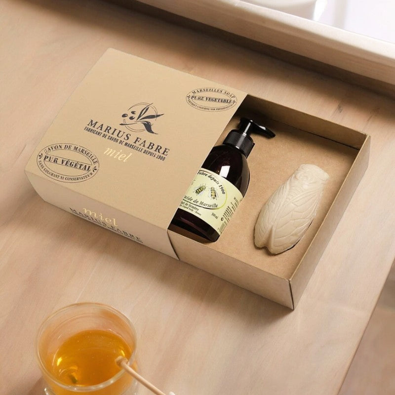 Flüssigseife &amp; Honig-Zikaden-Geschenkset - Marius Fabre