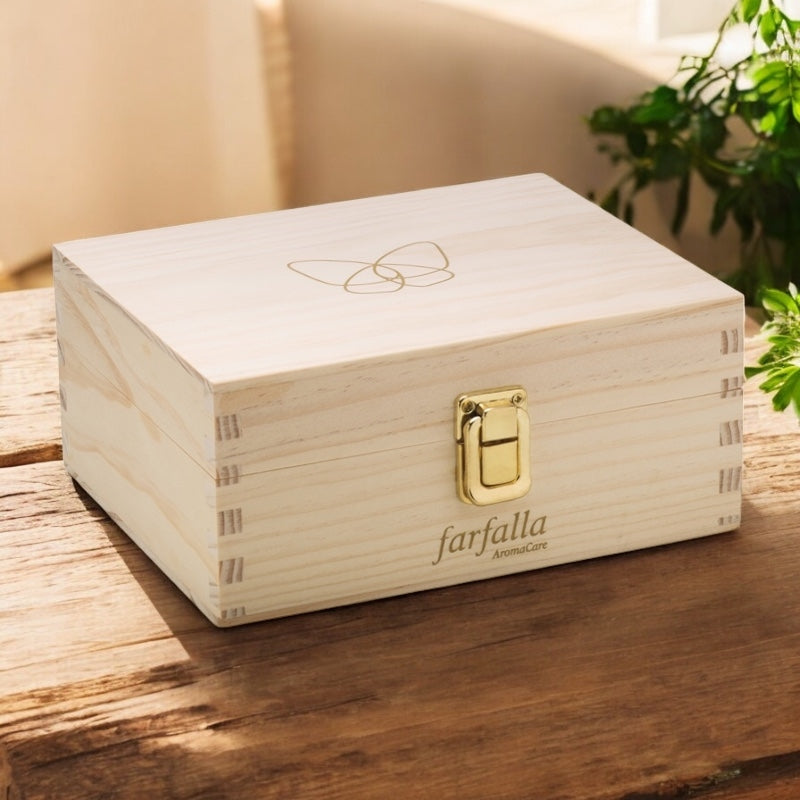 Coffret en bois pour 20 huiles essentielles - Farfalla