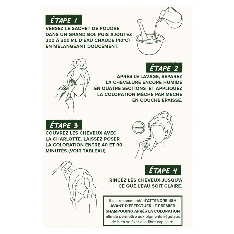Coloration vegetale bio n41 chatain glace 100 g emblica 5