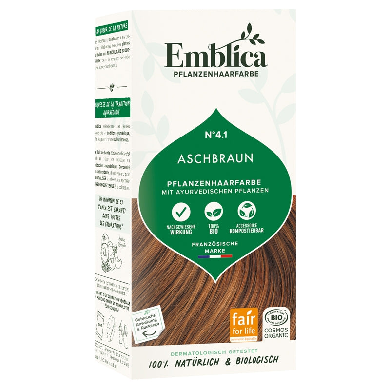 Coloration végétale BIO N°4.1 châtain glacé - 100g - Emblica
