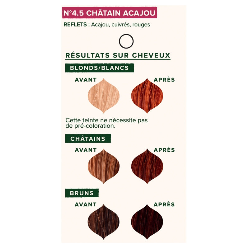 Coloration vegetale bio n45 chatain acajou 100 g emblica 4