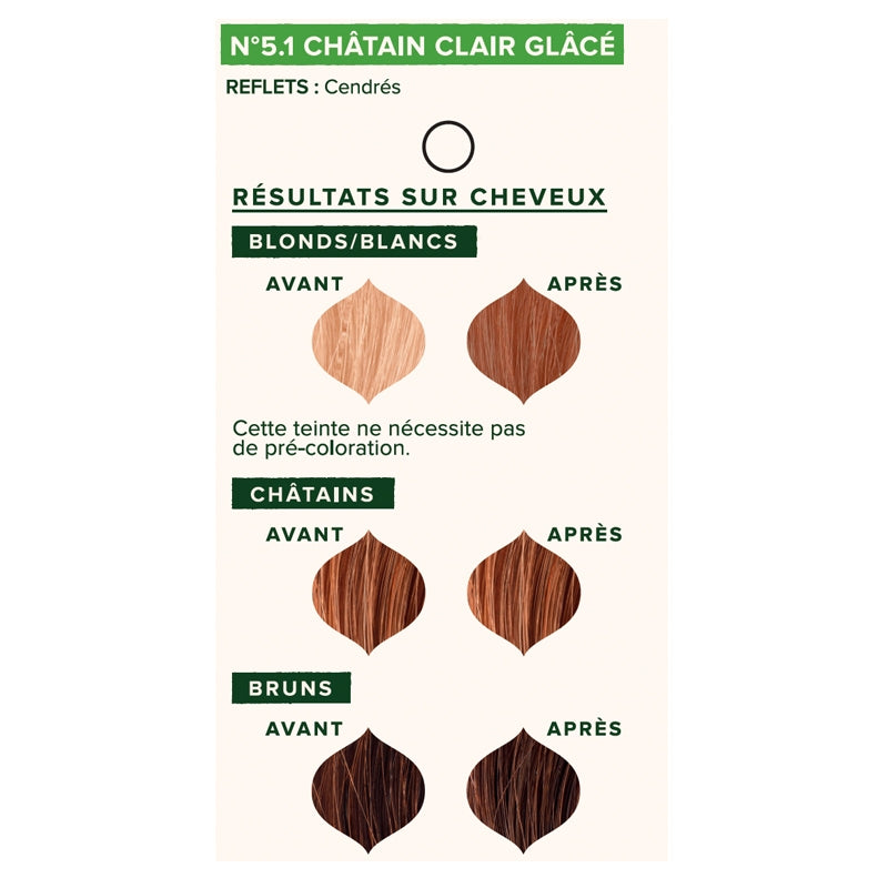 Bio-Haarfarbe auf Pflanzenbasis Nr. 5.1 Helleisbraun - 100 g - Emblica