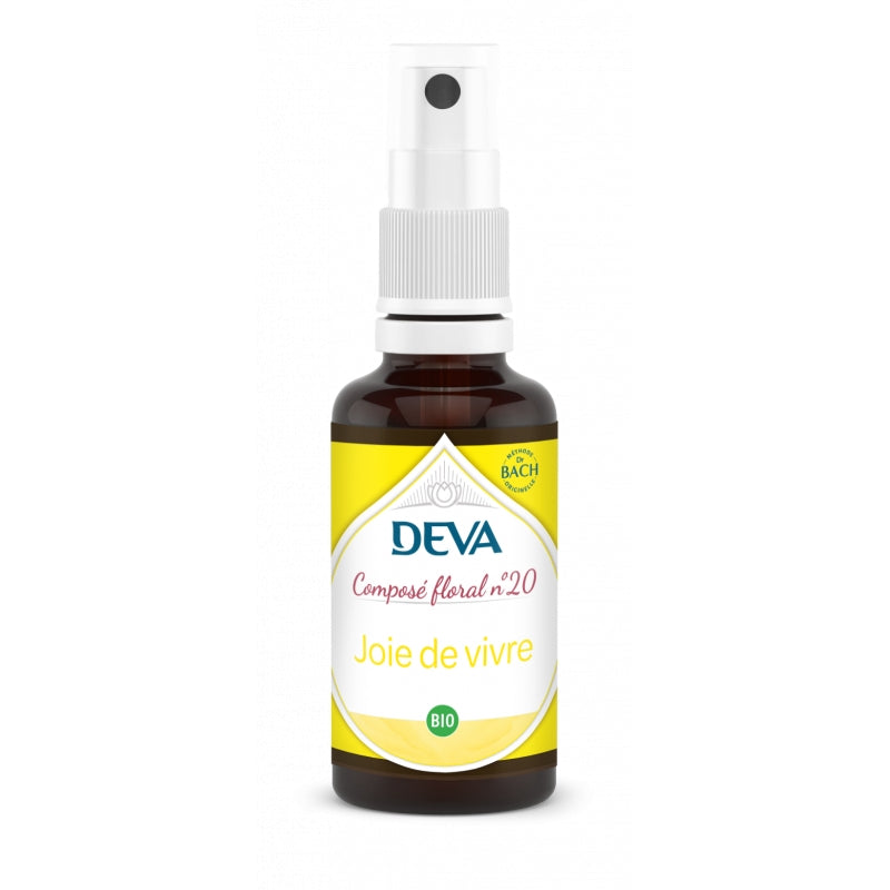 Bio-Blumenspray Komposition Nr. 20 Joy of Living - 30 ml - Deva