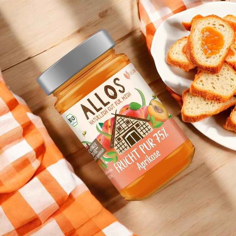 Bio-Aprikosenmarmelade – 250 g – Allos
