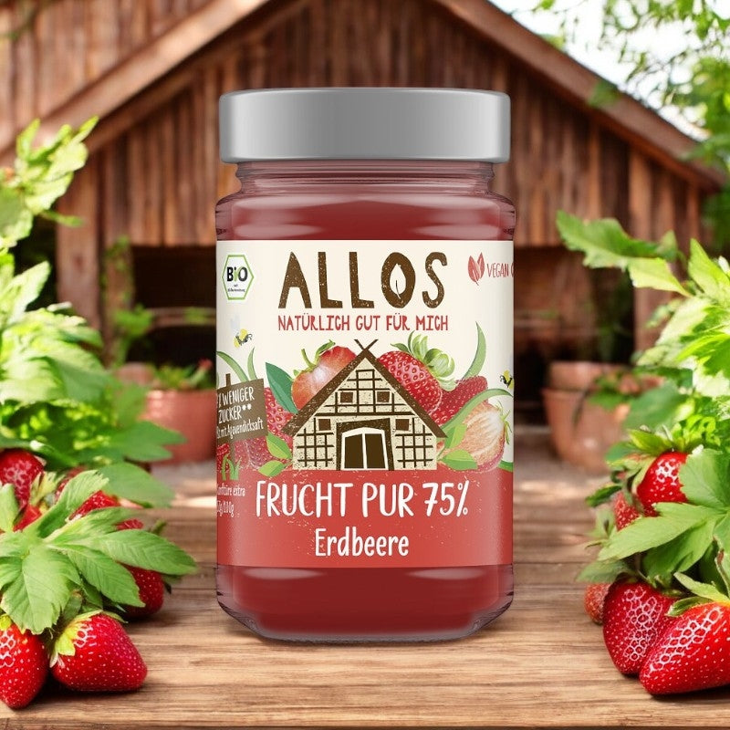 Bio-Erdbeermarmelade – 250 g – Allos