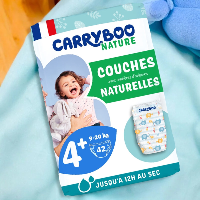 Windeln Größe 4+ – 9–20 kg – 42 Stück – Carryboo