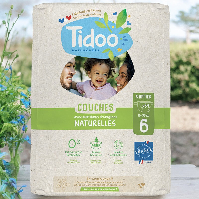 Couches Taille 6 XXL 16-30 kg - 34 pièces - Tidoo