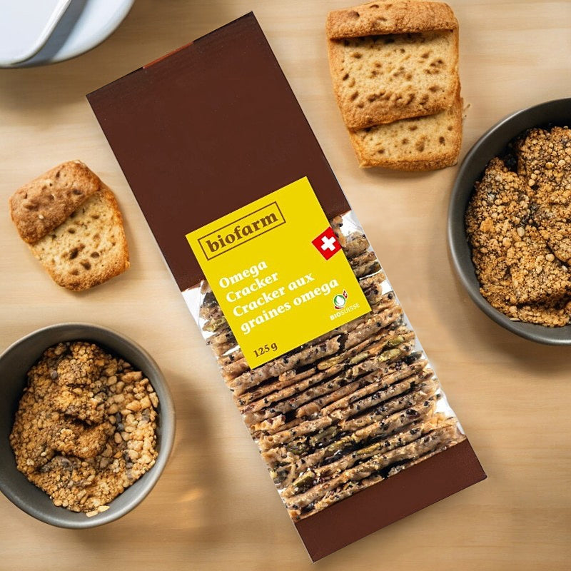 Cracker au mélange graines omega suisses BIO - 125g - Biofarm