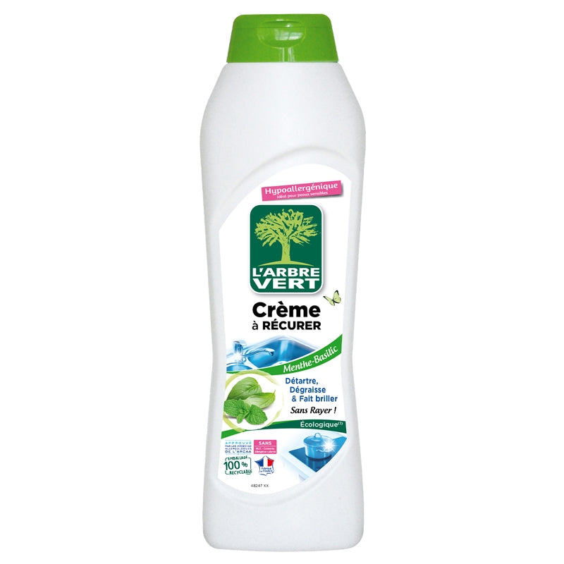 Umweltfreundliche Scheuercreme mit Minze und Basilikum - 500 ml - L'Arbre Vert