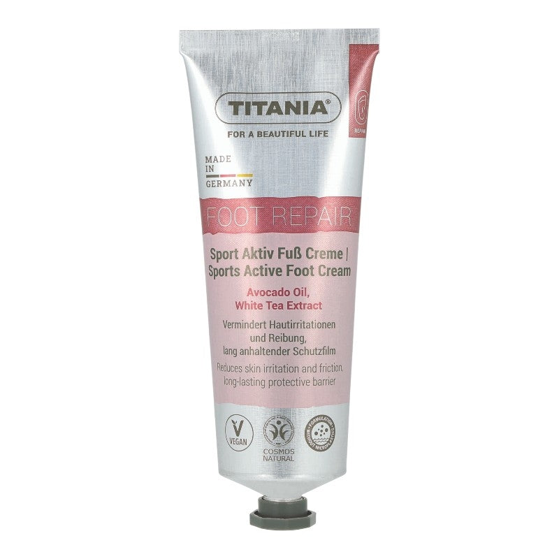 Aktive Fußcreme Avocado &amp; Weißer Tee - 75 ml - Titania