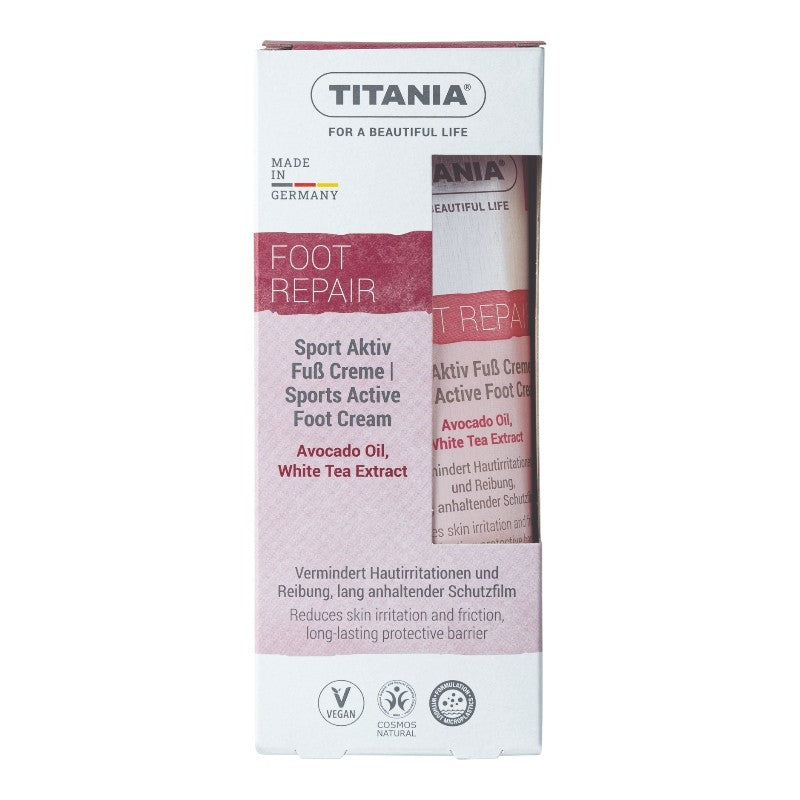 Crème active pieds avocat & thé blanc - 75ml - Titania