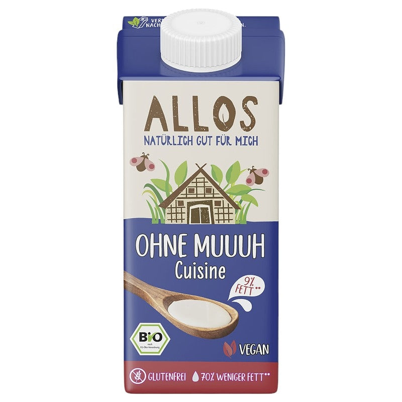 Bio-Reis-, Soja- und Kokosnuss-Kochcreme – 200 ml – Allos