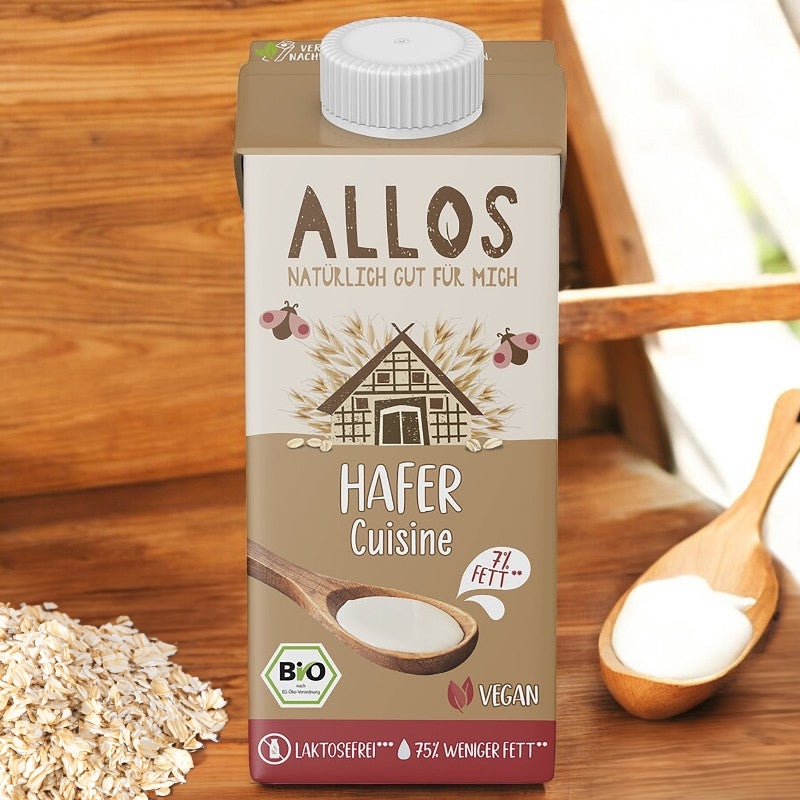 Bio-Hafercreme zum Kochen – 200 ml – Allos