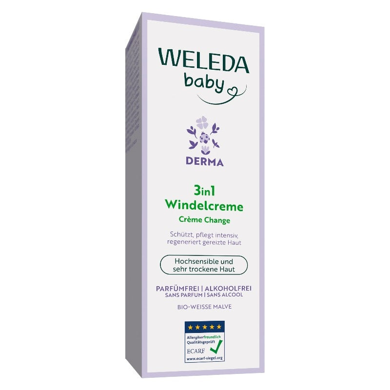 Crème change 3 en 1 bébé BIO mauve blanche - 50ml - Weleda