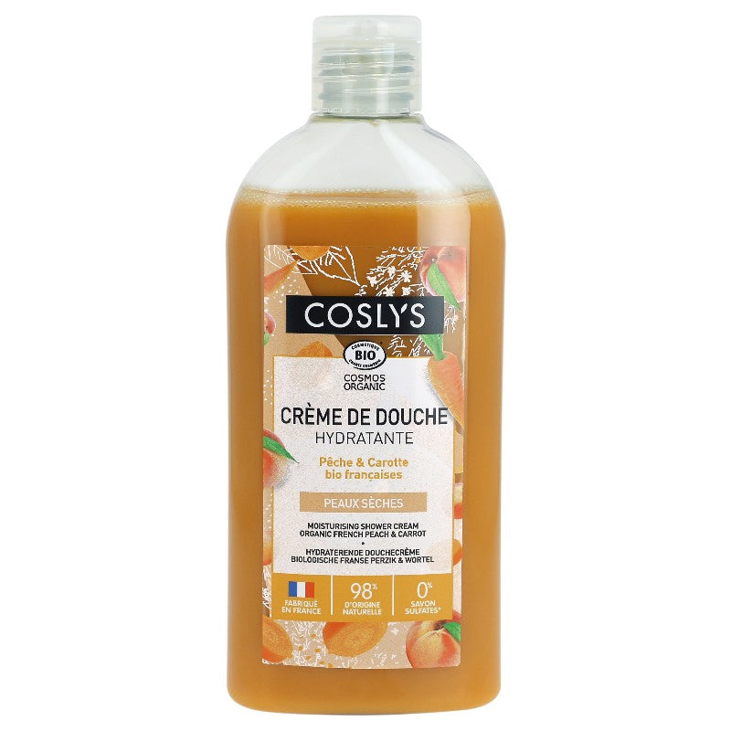 Crème de douche hydratante BIO pêche & carotte - 250ml - Coslys