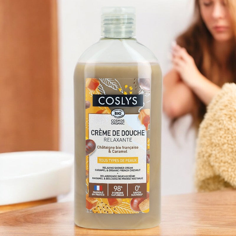 Crème de douche relaxante BIO châtaigne & caramel - 250ml - Coslys