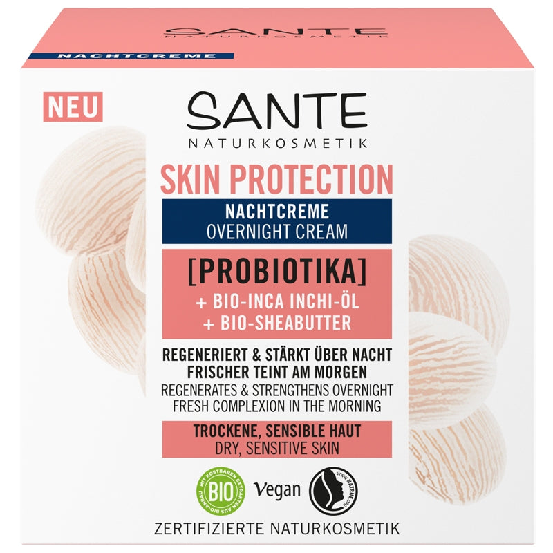 Crème de nuit Skin Protection BIO probiotique & inca inchi - 50ml - Sante