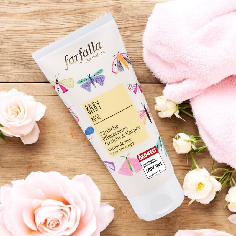 Crème de soin visage & corps bébé BIO rose - 100ml - Farfalla