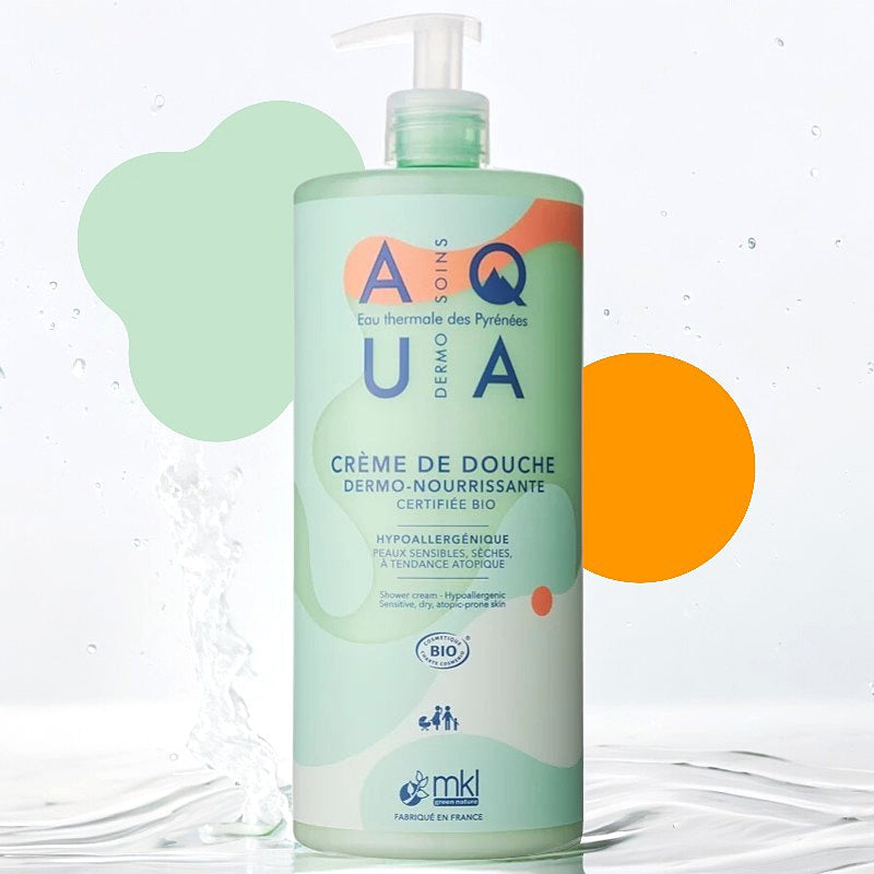 Crème douche dermo-nourrissante BIO eau thermale - 1l - MKL Green Nature